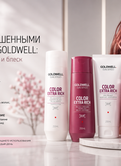Уход за окрашенными волосами с Goldwell: как сохранить цвет и блеск